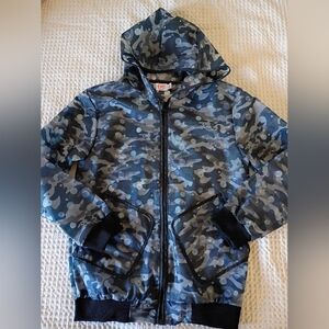 Wonder Nation Blue Camouflage Kids Raincoat
